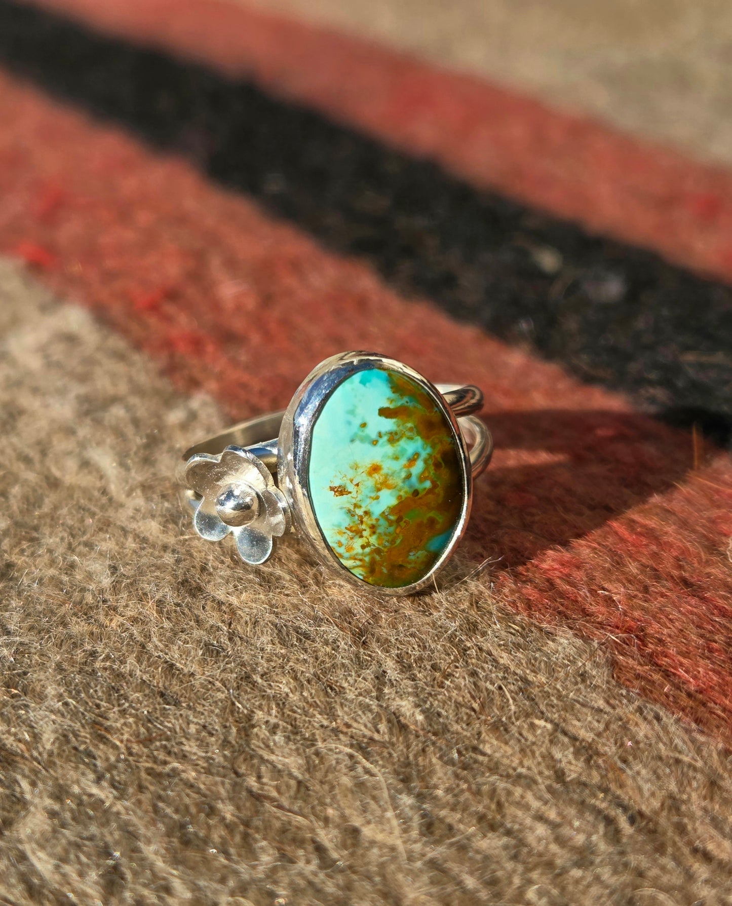 Turquoise Flower Ring